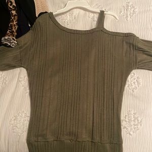 green sweater